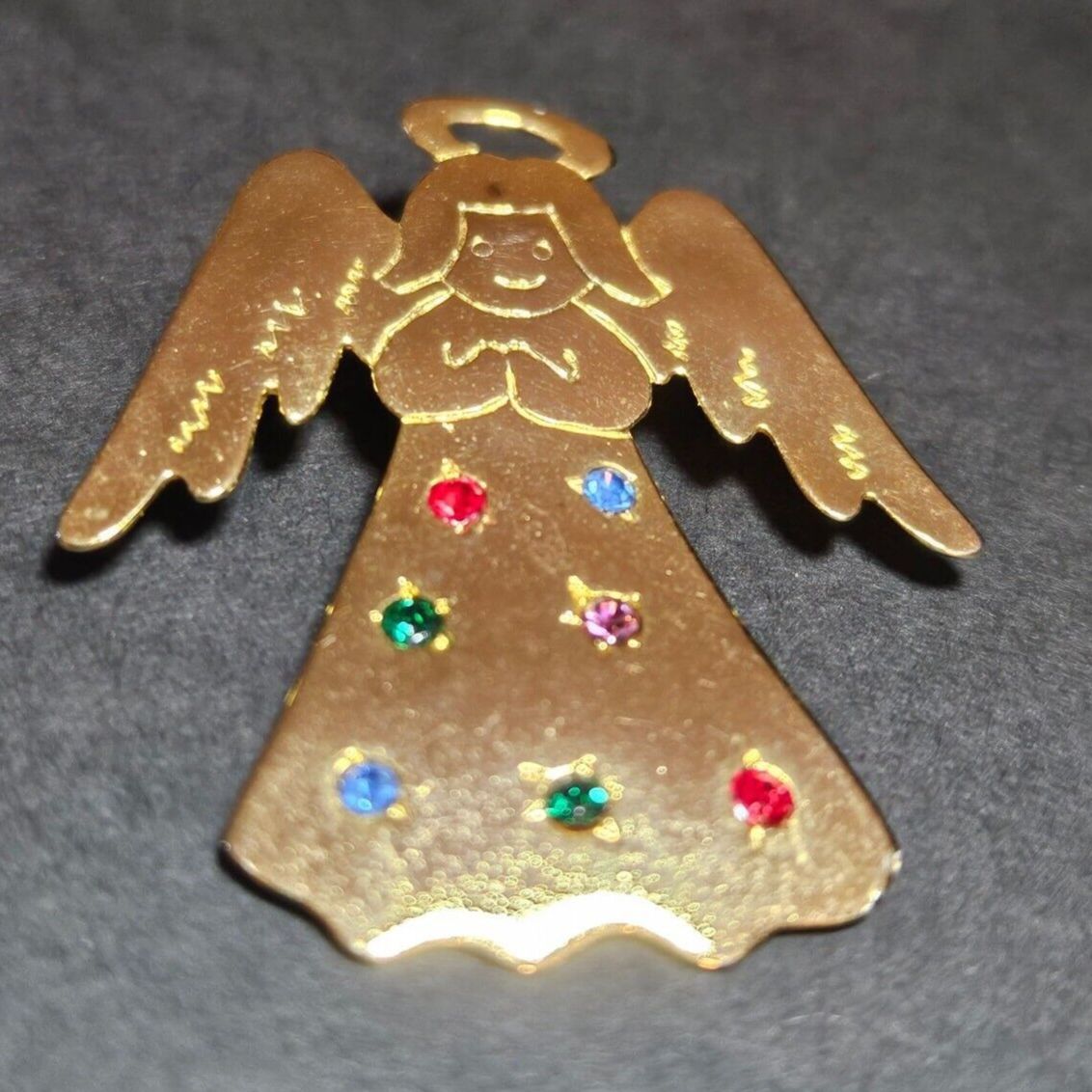 Jj Gold Tone Holiday Angel Brooch 30$